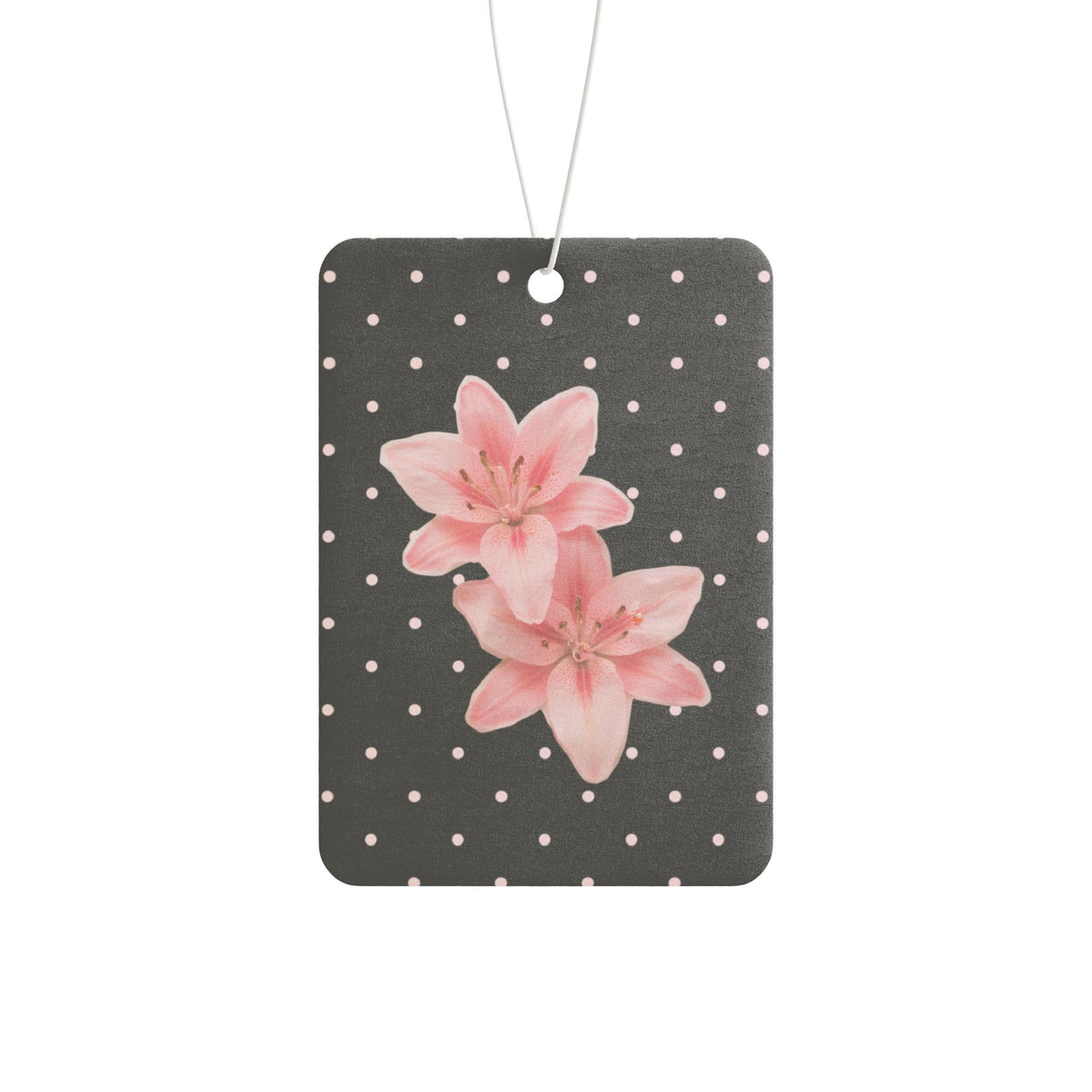Pink Lily Polka Dot Car Air Freshener