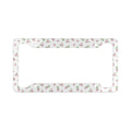 Pink Floral License Plate Frame