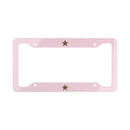 Pink Cheetah Print Star Pink License Plate Frame