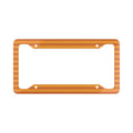 Pumpkin Orange Striped License Plate Frame